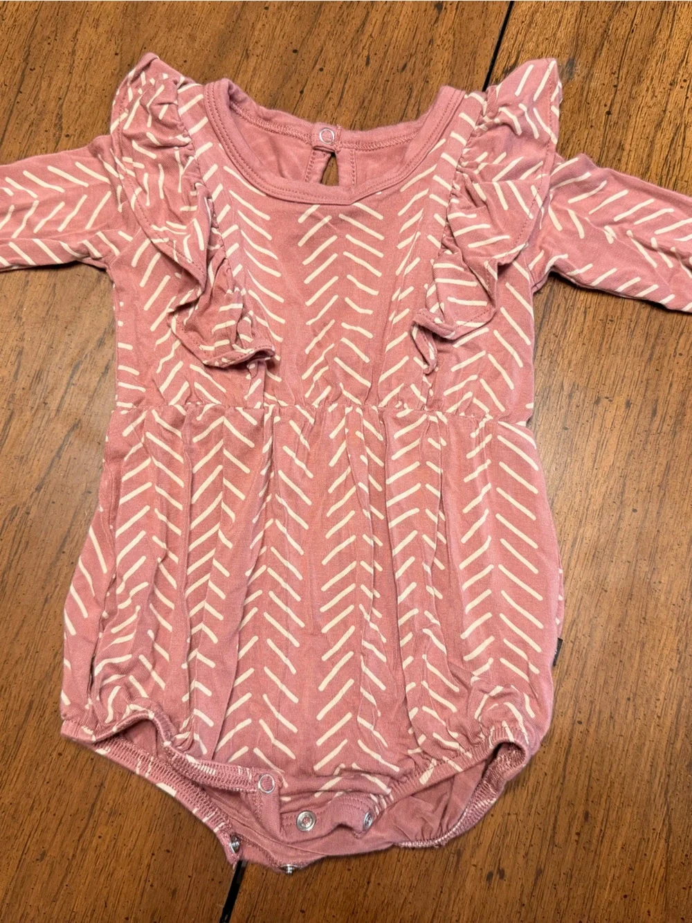 Kyle Baby bubble romper Mauve Pink Patterned 3-6 Months